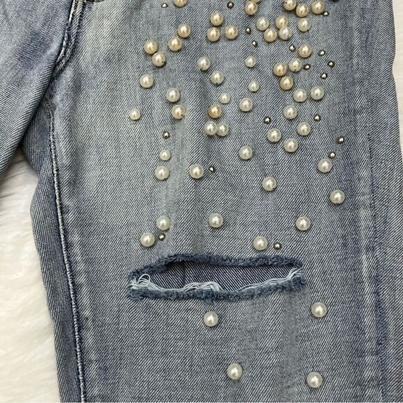 Paige Jimmy Jimmy Skinny Jean Pearl Embellished 29 - Picture 5 of 7